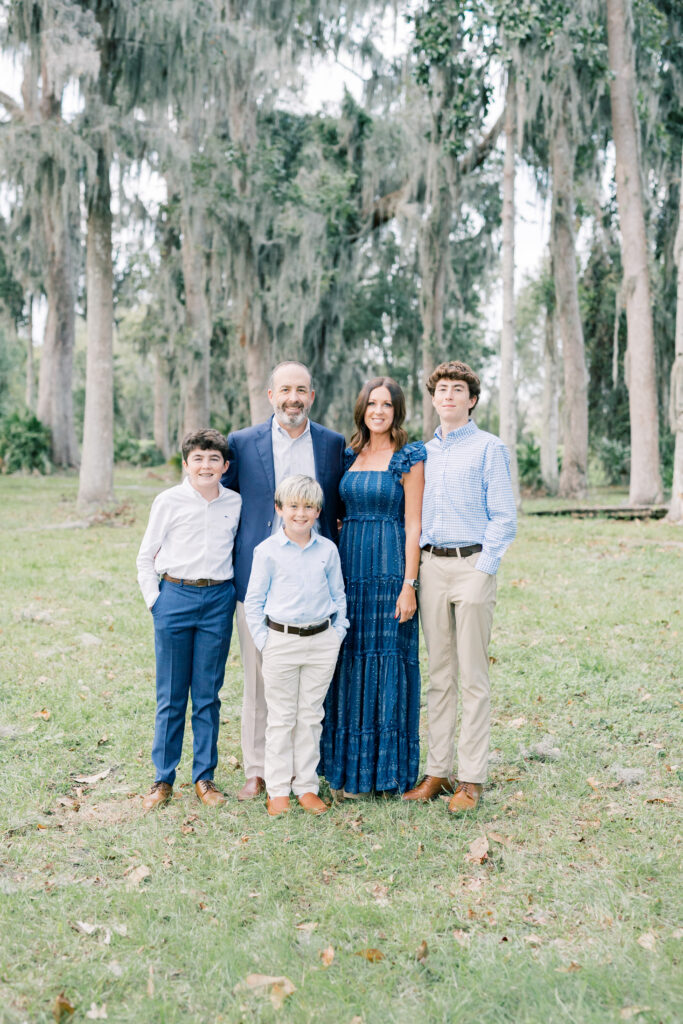 Family in St Johns County Riverfront Park by Jacksonville Family photographer